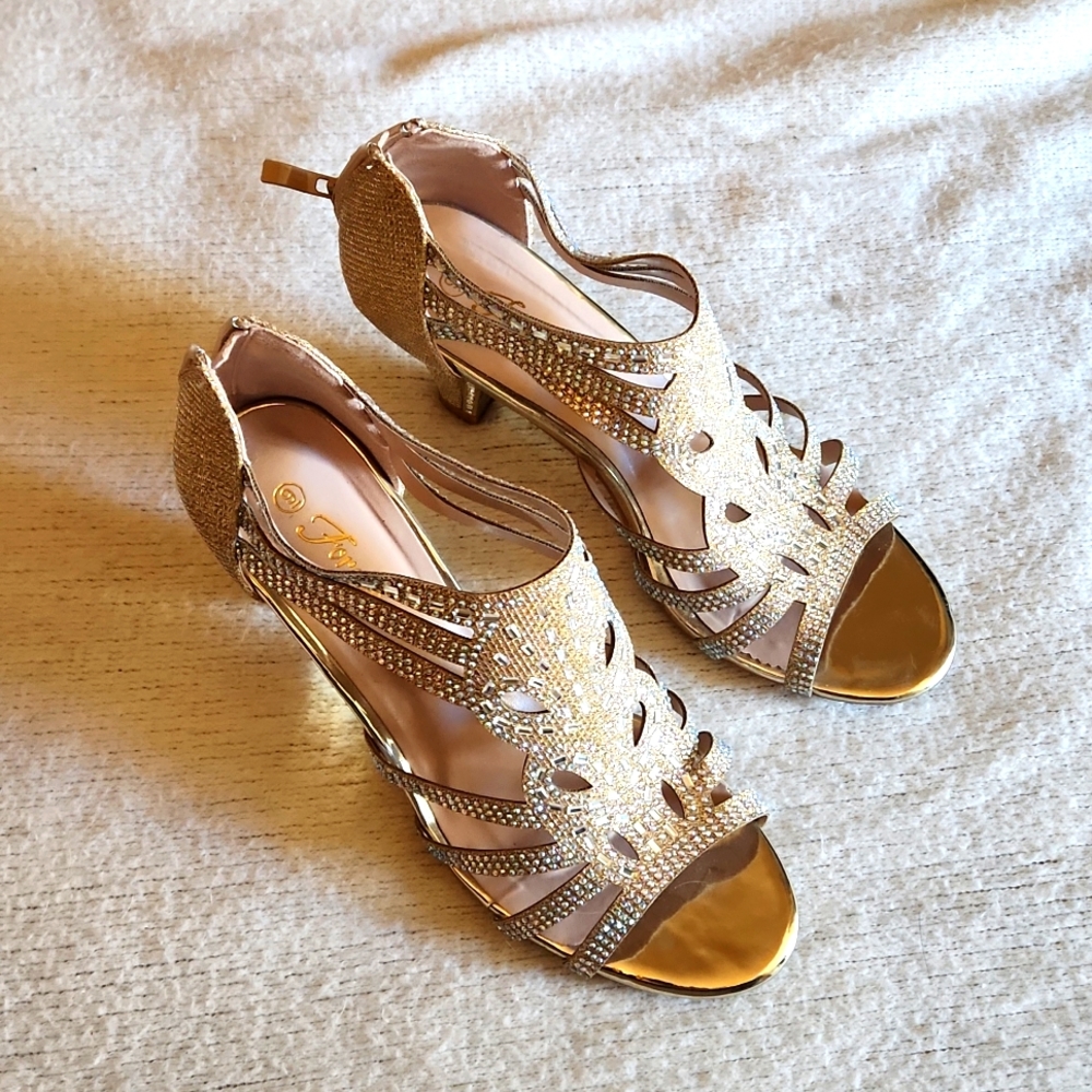 Gold 1920's Style Heels